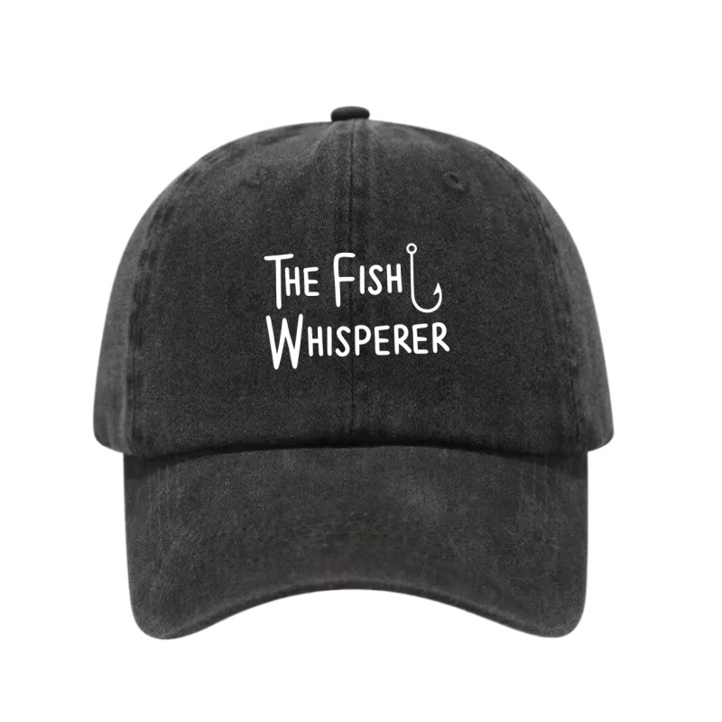 Golf Cap Dad - THE FISH WHISPERER Printed Washed Cotton