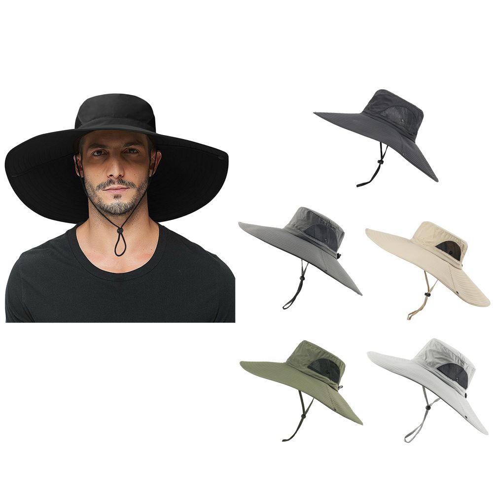 Sun Hat Wide Brim - Riding Men Women Breathable Sun Fisherman