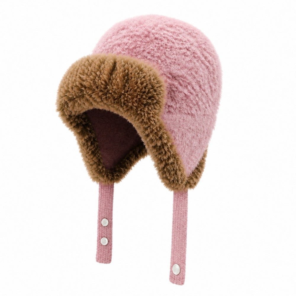 Trapper Hat Ear Flap - Unisex Polyester Fleece Lined Trapper Hat