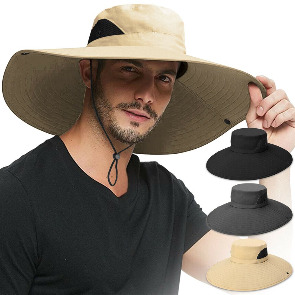 Riding Men Women Breathable Su - Sun Hat Wide Brim ulasan dan harga