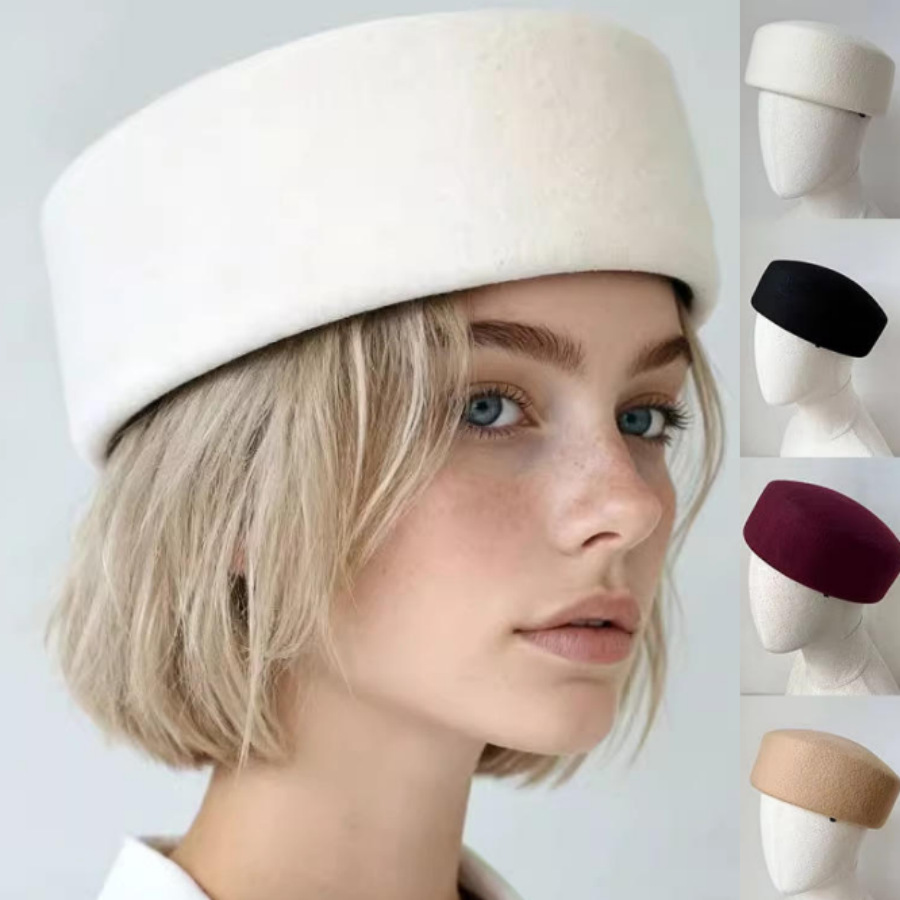 2026 Luxury Blue Pure Wool Fel - Beret French Wool ulasan dan harga