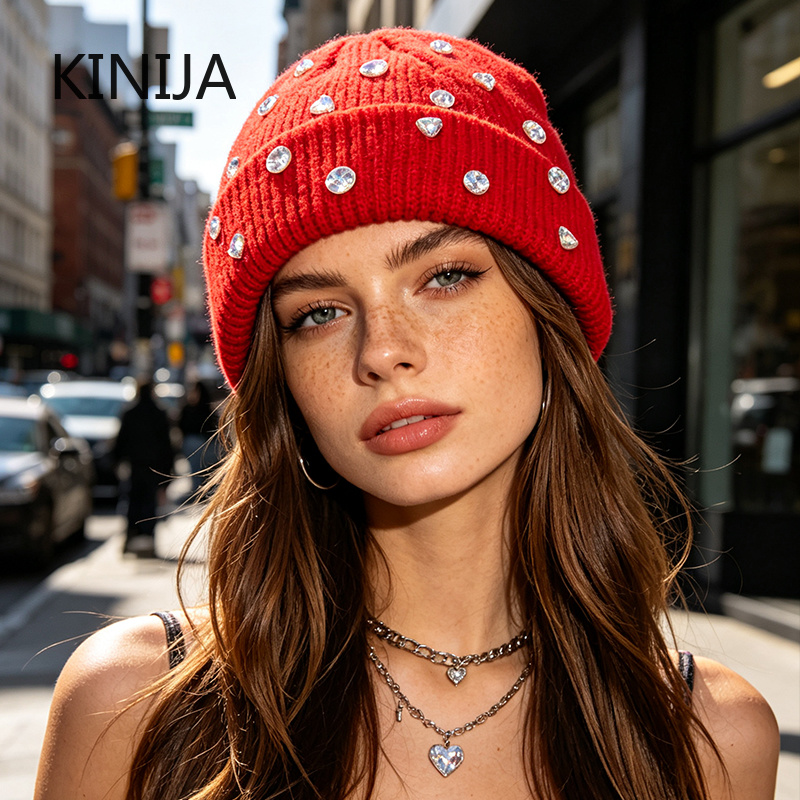 Winter Knit Women Beanie Hat R - Beanie Cuffed Knit ulasan dan harga