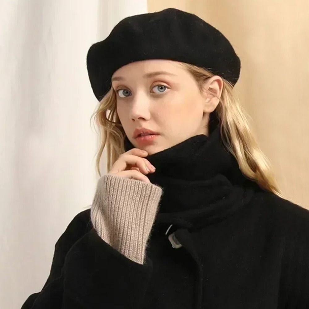 Fashion Warm Winter Wool Beret - Beret French Wool ulasan dan harga