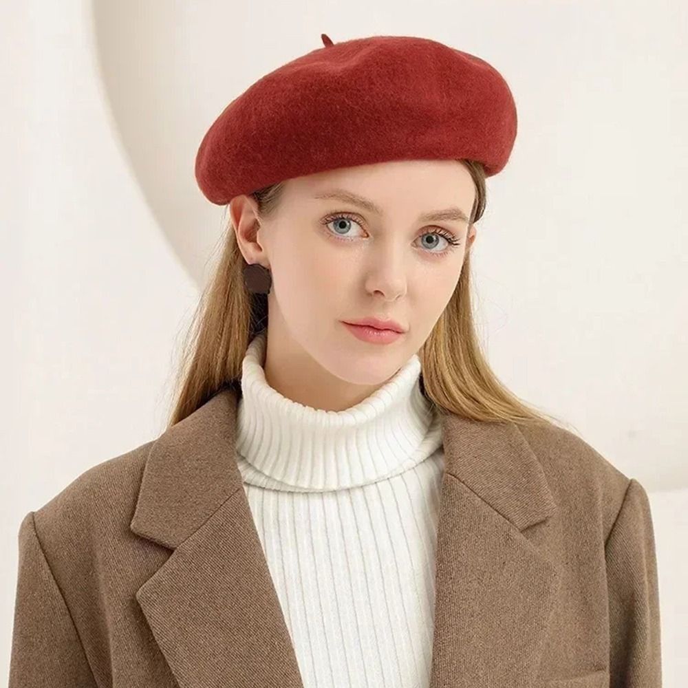 Fashion Warm Winter Wool Beret - Beret French Wool ulasan dan harga