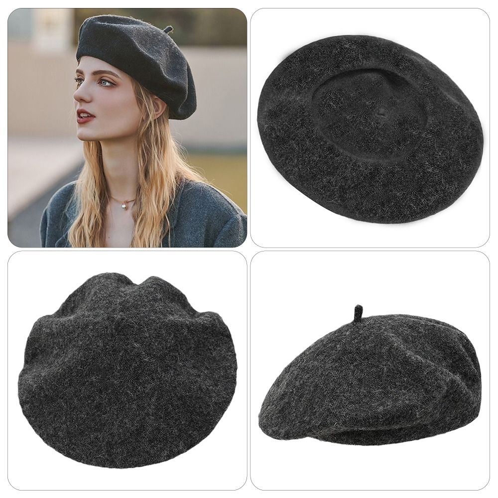 Fashion Warm Winter Wool Beret - Beret French Wool ulasan dan harga