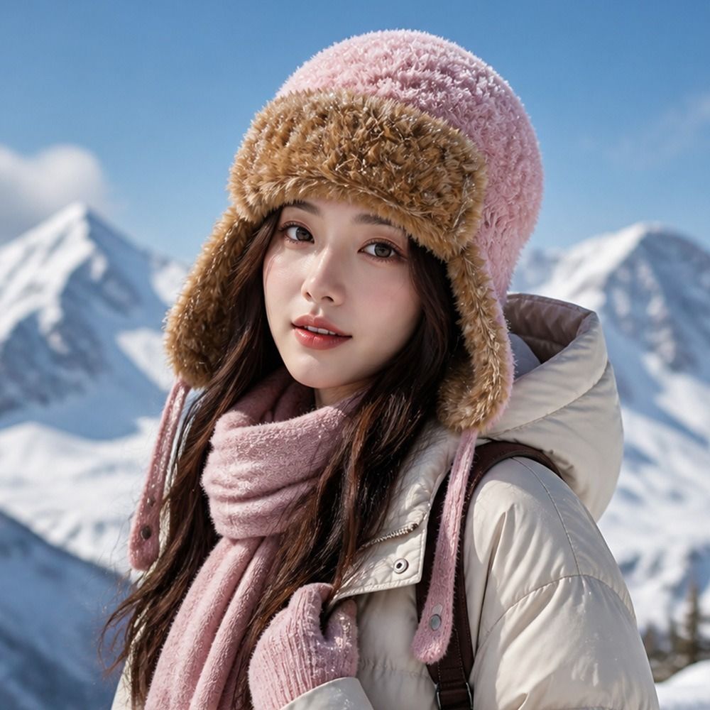 Unisex Polyester Fleece Lined  - Winter Trapper Hat ulasan dan harga