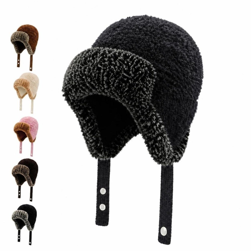 Unisex Polyester Fleece Lined  - Winter Trapper Hat ulasan dan harga
